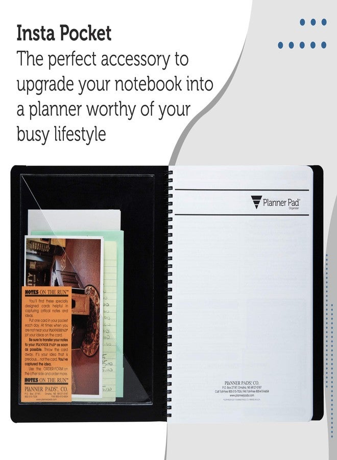 Planner Pad Insta Pockets, Front and Back Planner Pocket Combo, Executive Size, Clear Vinyl, 8” x 10” - Image 3