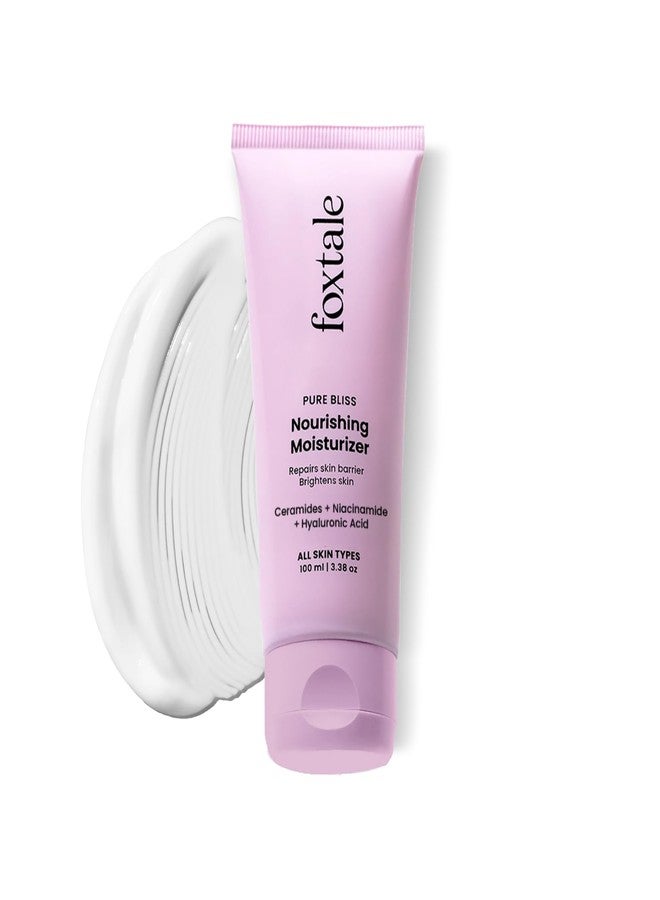 Foxtale Nourishing Ceramide Face Moisturizer with Niacinamide for 100 Hr Hydration, Lightweight & Non-Sticky, For Soft & Glowing Skin, Men & Women, All Skin Types, 100 ml - Image 1