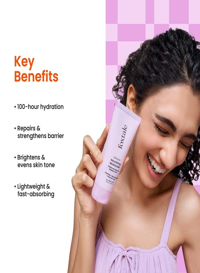 Foxtale Nourishing Ceramide Face Moisturizer with Niacinamide for 100 Hr Hydration, Lightweight & Non-Sticky, For Soft & Glowing Skin, Men & Women, All Skin Types, 100 ml - Image 2