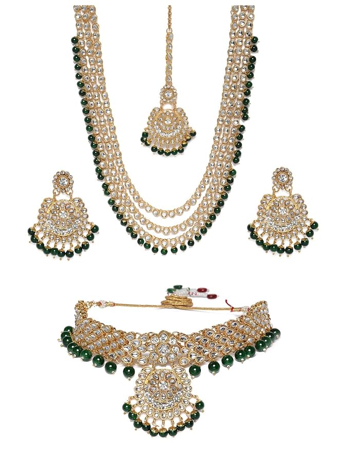 erorex Wedding Jewelery Set For Women Golden Zpfk9793 - Image 1