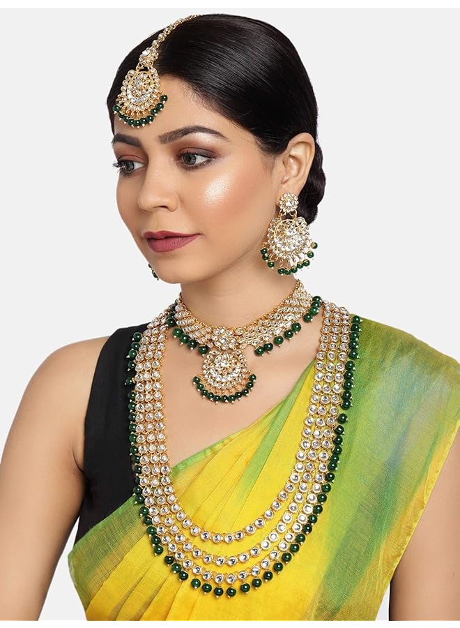 erorex Wedding Jewelery Set For Women Golden Zpfk9793 - Image 2