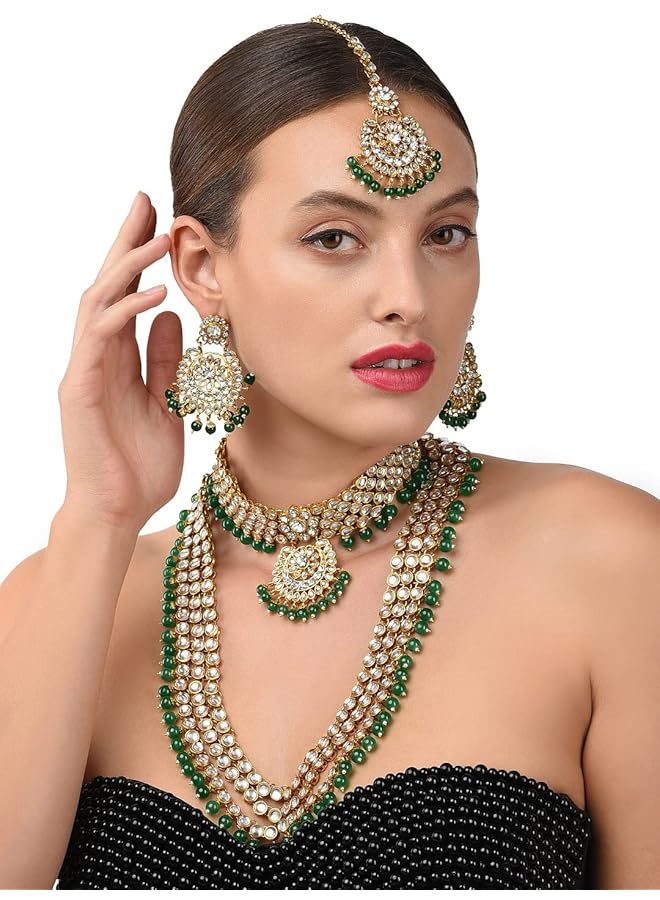 erorex Wedding Jewelery Set For Women Golden Zpfk9793 - Image 4