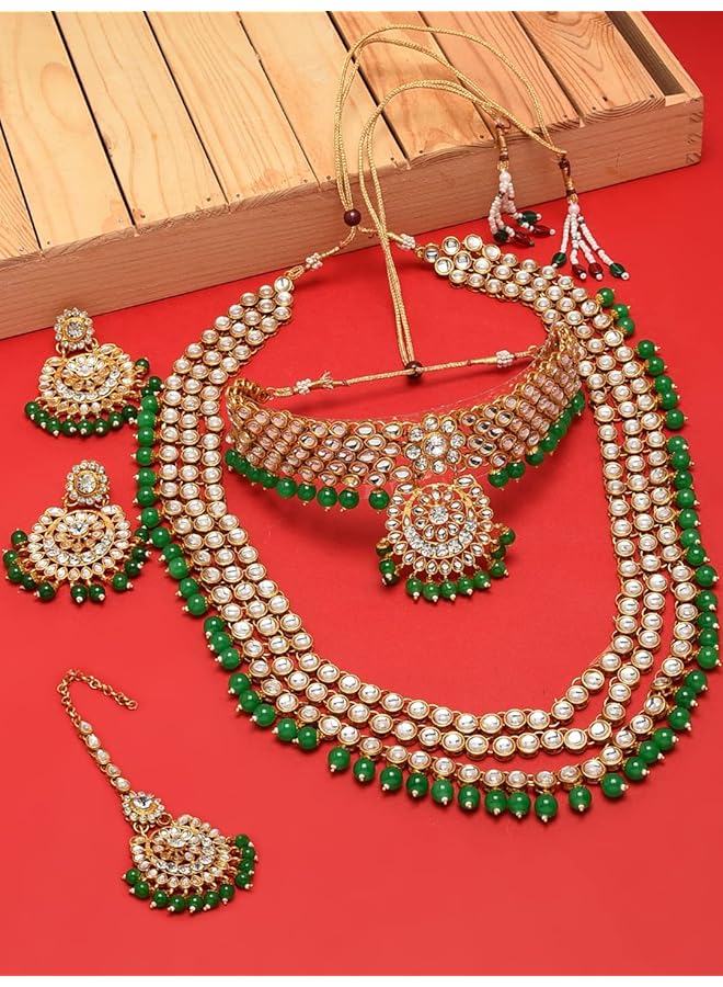 erorex Wedding Jewelery Set For Women Golden Zpfk9793 - Image 3