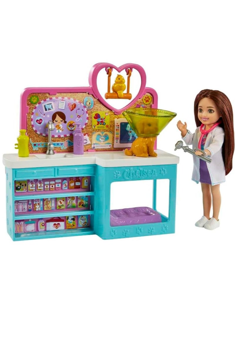 باربي مجموعة لعب دمية تشيلسي للحيوانات الأليفة مع دمية و4 حيوانات و18 قطعة - Image 4