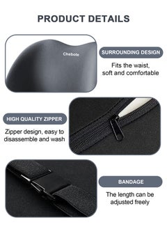 HomarKet Lumbar Support Pillow for Office Car Back Support Pillow with Memory Foam Pad Back Cushion for Back Pain Relief Improve Posture Cushion  - Image 5