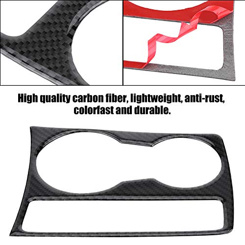 Acouto Center Console Water Cup Holder Trim Carbon Fiber Car Gear Shift Console Panel Cup Holder Trim Cover for B8 2009-2015 Automotive Interior Accessories - Image 4