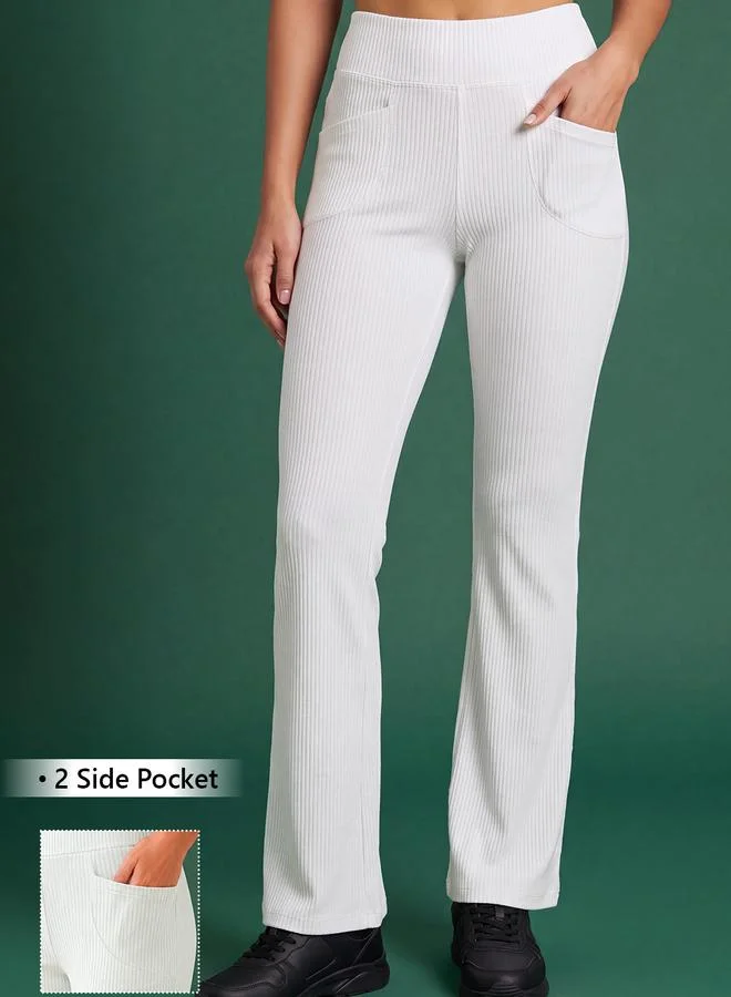 Clovia White Solid Pants