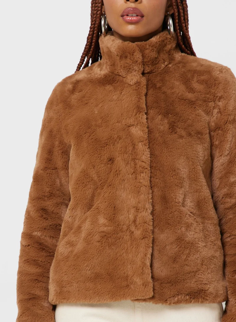 ONLY Fur Pocket Detail Jacket