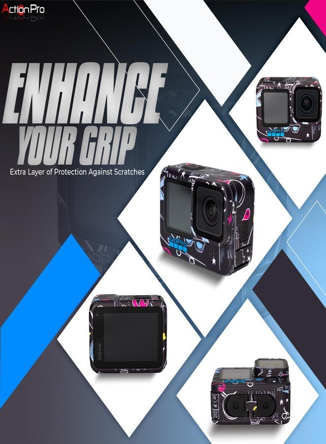Action Pro Protective Camera Skin Wrap Compatible with GoPro Hero 9/10/11/12/13, Anti-Scratch Vinyl Decal Cover for Action Camera (Black) - Image 5