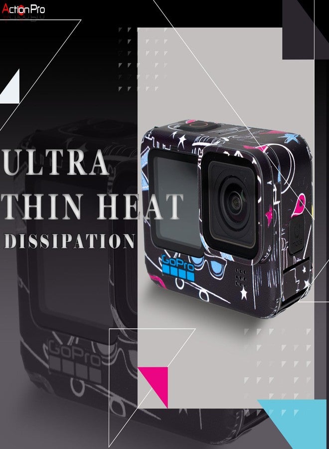 Action Pro Protective Camera Skin Wrap Compatible with GoPro Hero 9/10/11/12/13, Anti-Scratch Vinyl Decal Cover for Action Camera (Black) - Image 4