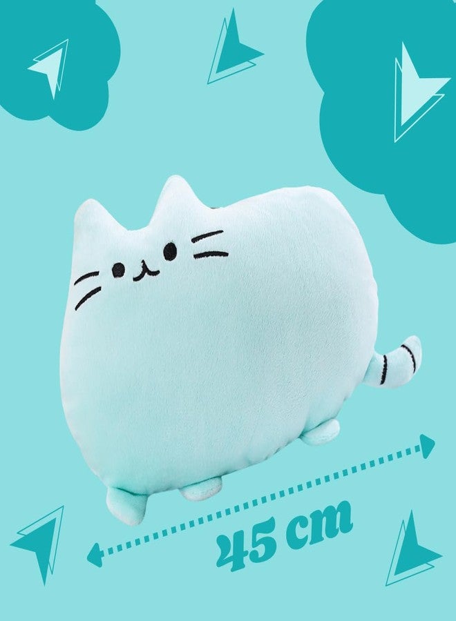 TechMax Solution Cute Blue Cat Kawaii Pillow Plush Toy - Image 2