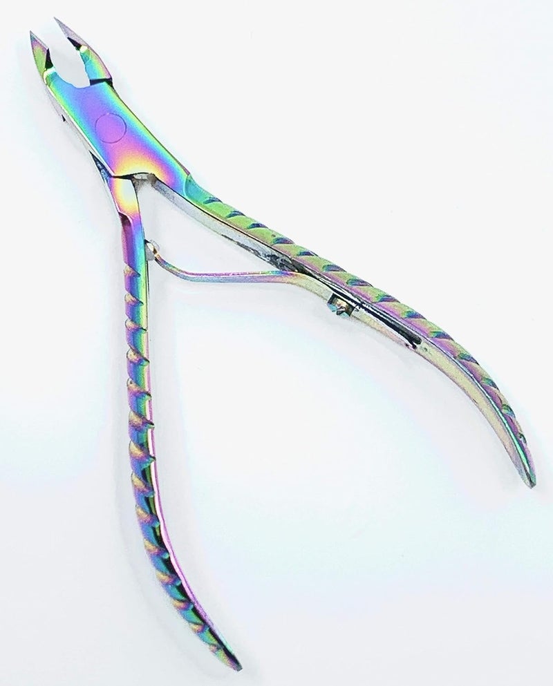 Promax مقص تقليم الجلد الزائد متعدد التيتانيوم ProMax - أداة تقليم الجلد الزائد - شفرة حادة للغاية من الدرجة الجراحية مقصات جلد الزائد من الفولاذ المقاوم للصدأ مقصات الأظافر أداة الباديكير والمناكير - 20-5063SS-(زنبرك مفرد)