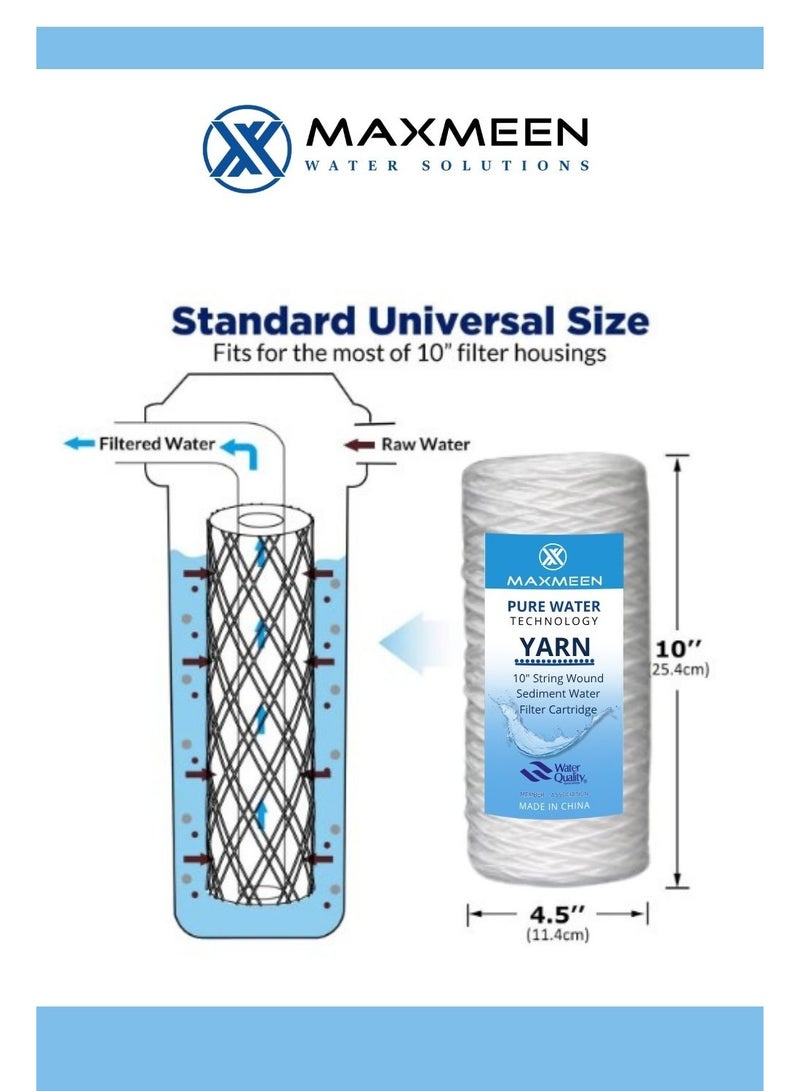 ماكسمين غيار فلتر مياه خيوط قطنية جامبو 10 بوصة – Maxmeen Water - Image 4