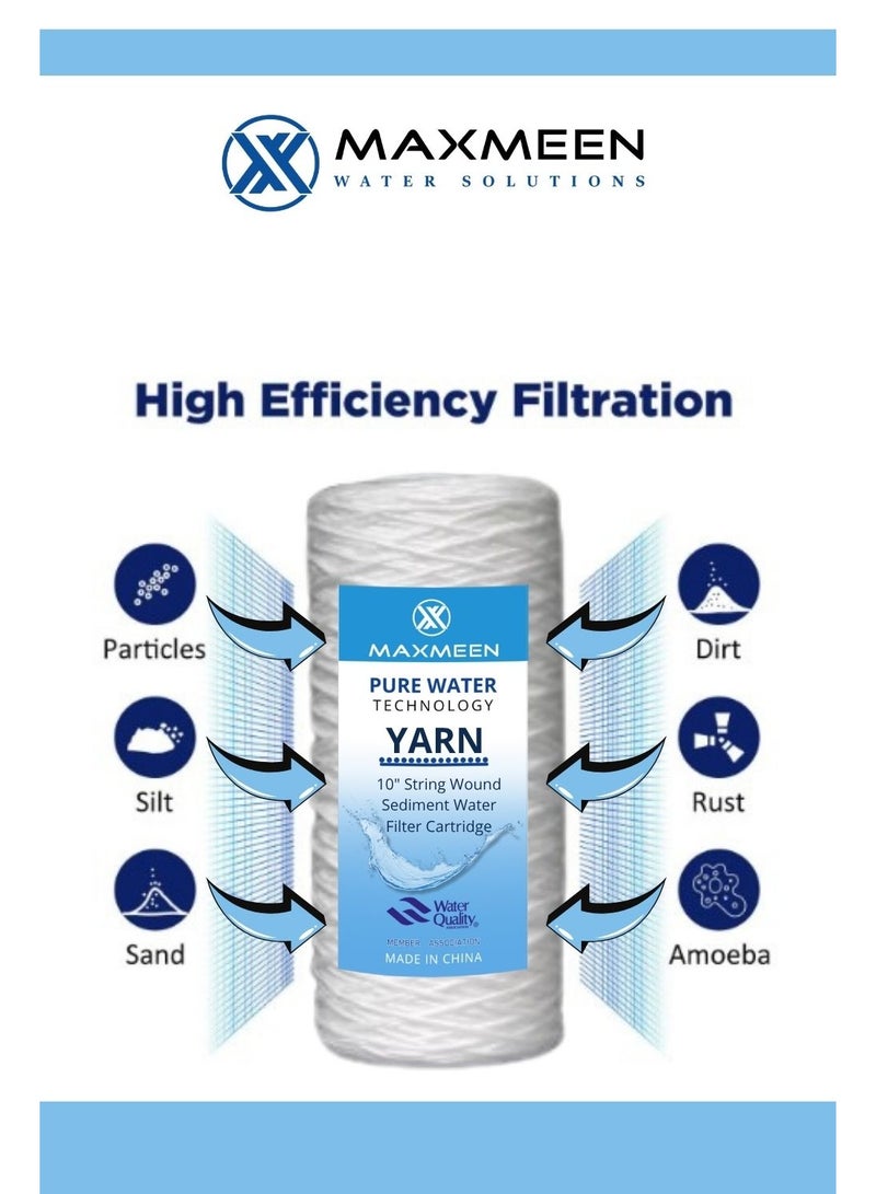 ماكسمين غيار فلتر مياه خيوط قطنية جامبو 10 بوصة – Maxmeen Water - Image 3