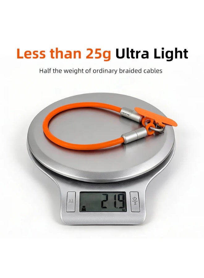 CABLETIME 60W USB-C KEYCHAIN CHARGING CABLE 480MBPS DATA COMPATABLE WITH IPHONE 15/16/17, SAMSUNG, PIXEL | BLACK - Image 5