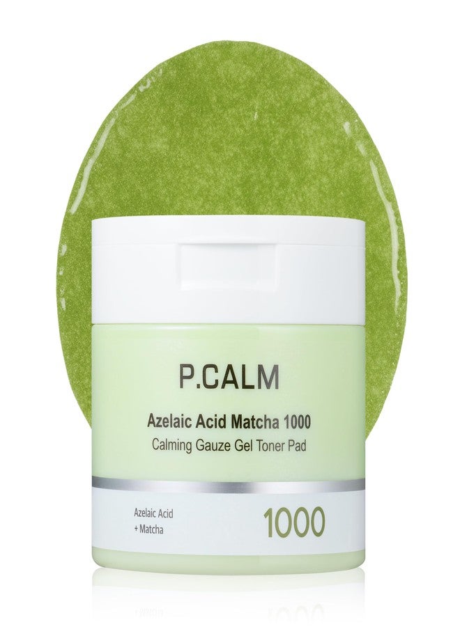 P.CALM Azelaic Acid Matcha 1000 Gauze Gel Toner Pad | Azelaic Acid & Matcha for Daily Resurfacing, Skin Soothing & Hydration, Gentle Exfoliating Toner Pads | Korean Skincare, 110g / 3.88 oz, 60 Pads - Image 1