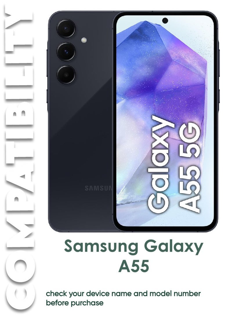 ACLIX 3 Pieces Antistatic ESD Dustproof Premium Quality High Definition Tempered Glass Screen Protector Designed For Samsung Galaxy A55 - Image 3