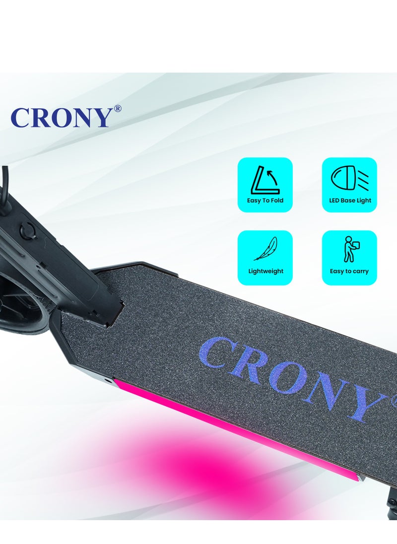 Crony S32 Children's Electric Scooter,130W Motor, 10-16KM/H Speed, 21V/2.5AH Battery, 5-8KM Range, Foldable & Portable, Aluminum Alloy Frame, LED Display & Lights, Foot Brake, Safe Electric Scooter for Kids, Teens, and Young Riders, Easy-to-Use E-Scooter for Beginners, Eco-Friendly Battery-Powered Ride for Children, Lightweight Kids Motorized Scooter, Electric Kick Scooter for Toddlers, Small & Kid-Friendly E-Scooter, 100KG Max Load, LED Light Base, Safe Braking System, Ideal for Short Commutes, Charging Time 2-3 Hours, Compact Design for Easy Storage, Easy Folding Mechanism, Durable and Sturdy Frame, Perfect Scooter for Outdoor Adventures, Youth Electric Rideable, Portable Electric Scooter with Safety Features, Ideal for Kids Who Want to Explore, Fun and Practical Scooter for Family Rides, Suitable for Youth Riders, Electric Scooter with Speed Control for Safe Riding, Perfect Gift for Kids and Teens  - Image 3