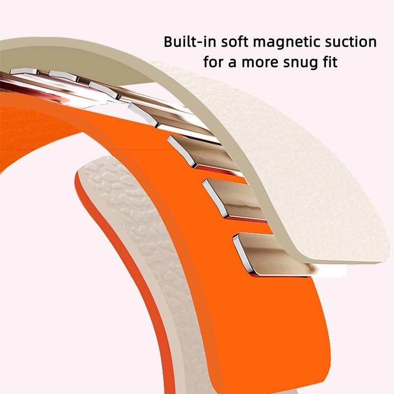 For Xiaomi Smart Band 9 Pro / Redmi Watch 5 Lychee Texture Soft Magnetic Silicone Watch Band(White) - Image 4