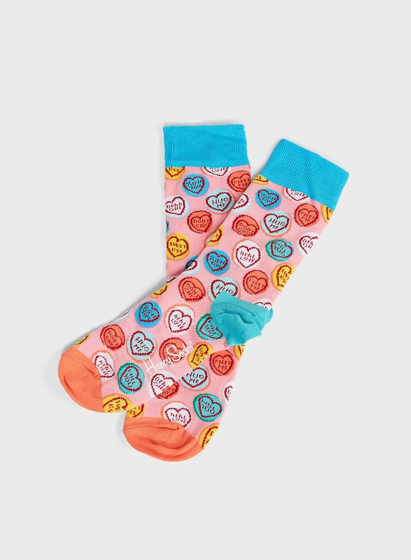 Happy Socks 3 Pack I Love You Crew Socks