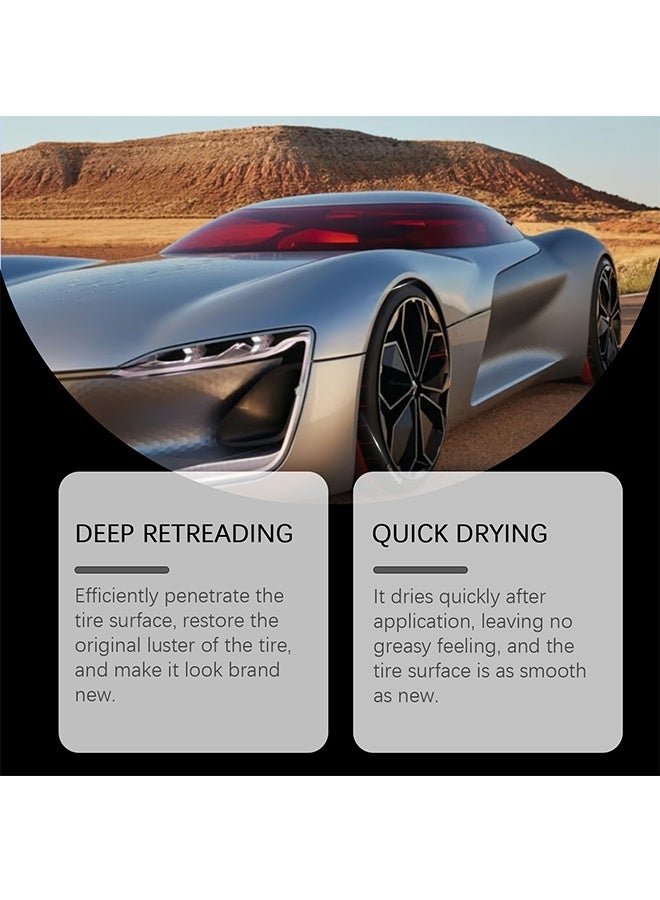 RAYHONG Tire Car Wax, Tire Coating Wax 100G Long Lasting Shiny Tyre Coating Reduce Tire Cracking Waterproof and Dustproof Coating Film Wax Car Bike Tire Protective Film - Image 2