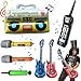 YIHAOSSING 80s 90s Theme Party Decorations Includes a Boom box Inflatable Cell Phone 2 Microphones2 Inflatable Guitar and a Hand Pump for Hip Hop Party Theme Supplies Cosplay Props 7pcs - Image 2