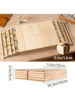 Becko US Becko US Wooden Jigsaw Puzzle Sorting Trays with Drawer Design Jigsaw Puzzle Sorters Puzzle Accessory for Jigsaw Puzzle Up to 1500 Pieces  - Image 2