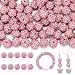 Yumttero 100Pcs Rhinestone Beads 10mm for Jewelry Making Shiny Round Shamballa Disco Beads Bling Sparkle Rhinestone Clay Beads for Necklace Bracelet Earring Making and DIY DecorationPink - Image 2