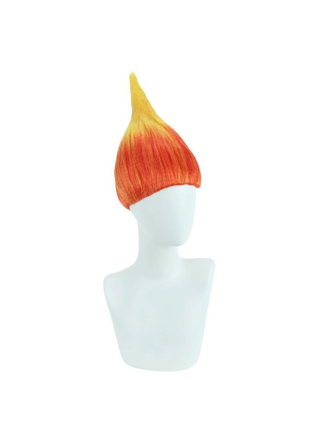 BERON Flame Shape Hair Wigs Cosplay Costume Party Wig Stylish Halloween Wig(Flame Color) - Image 1