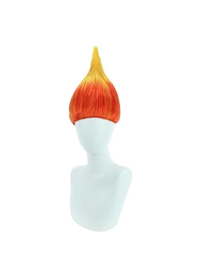 BERON Flame Shape Hair Wigs Cosplay Costume Party Wig Stylish Halloween Wig(Flame Color) - Image 2