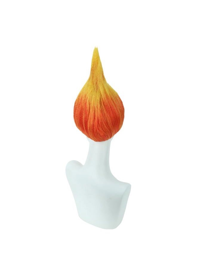 BERON Flame Shape Hair Wigs Cosplay Costume Party Wig Stylish Halloween Wig(Flame Color) - Image 4