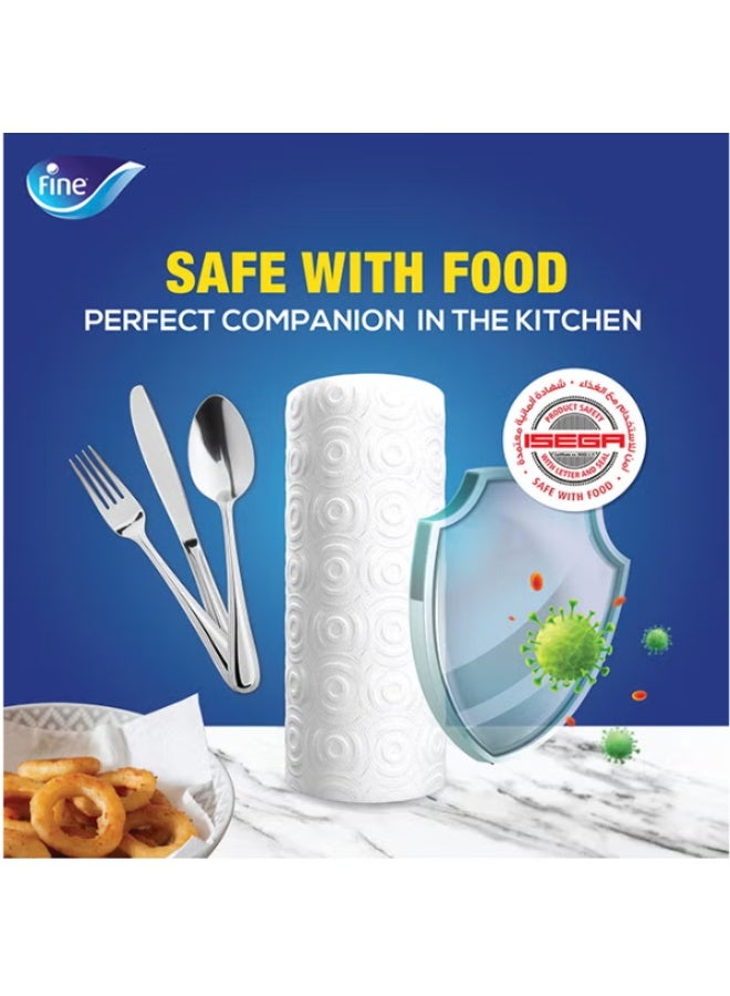 Fine Kitchen Super Towel Pro, 2 Rolls 60 Sheets x 3 Ply Paper Tissue - Image 4