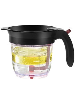 GameXcel Fat Separator With Bottom Release 4 Cup 33.8 oz Kitchen Grease Separator Gravy Separator Fat Skimmer with Oil Strainer Measuring Cup for Cooking,stock separator soup separator  - Image 1