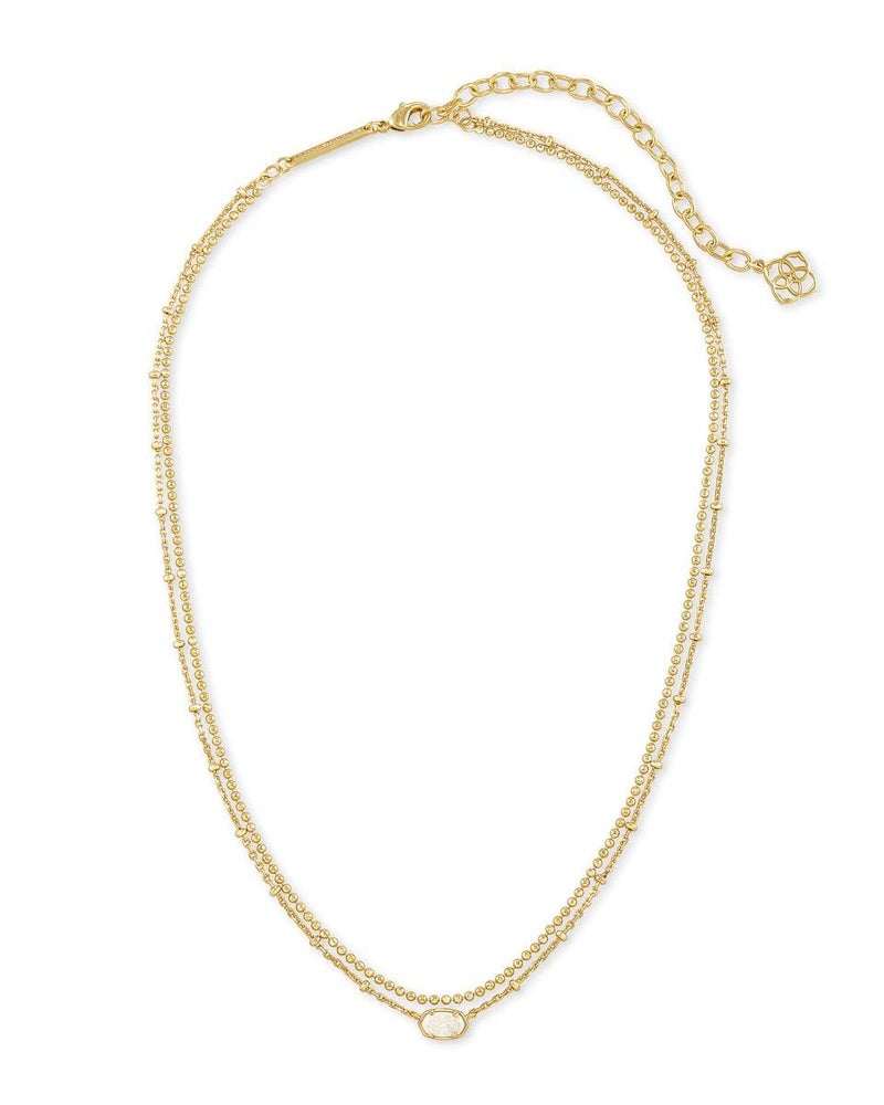 Kendra Scott Emilie Multi-Strand Necklace for Women, Fashion Jewelry, 14k Gold-Plated, Iridescent Drusy - Image 2