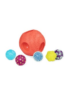 B. Toys B. toys- B. baby- Baby Ballss- 1 Big Textured Ball with 5 Small Sensory Balls - Developmental Toys for Babies 6 Months +  - Image 1