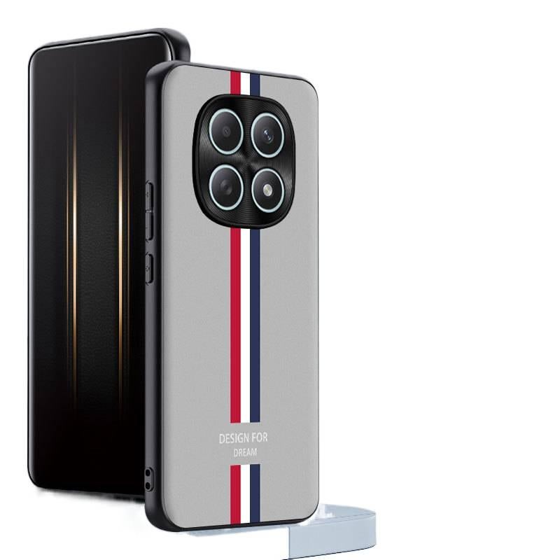 LS Protective Case, Gray, Leather Texture Drop Protection, Shockproof Cover for Redmi Note 15 - Image 1