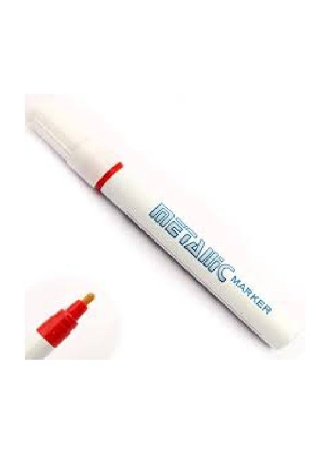 Doco Metallic Korean Pen - Red - 1 Piece