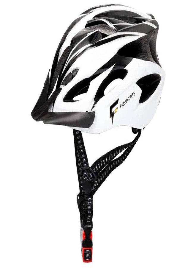 FABSPORTS Light Weight Bicycle/Bike Helmet with Flexible Padding for Kids and Adults, Adjustable Size, for Road & Mountain Cycling/Skating, Black, One Size - Image 1