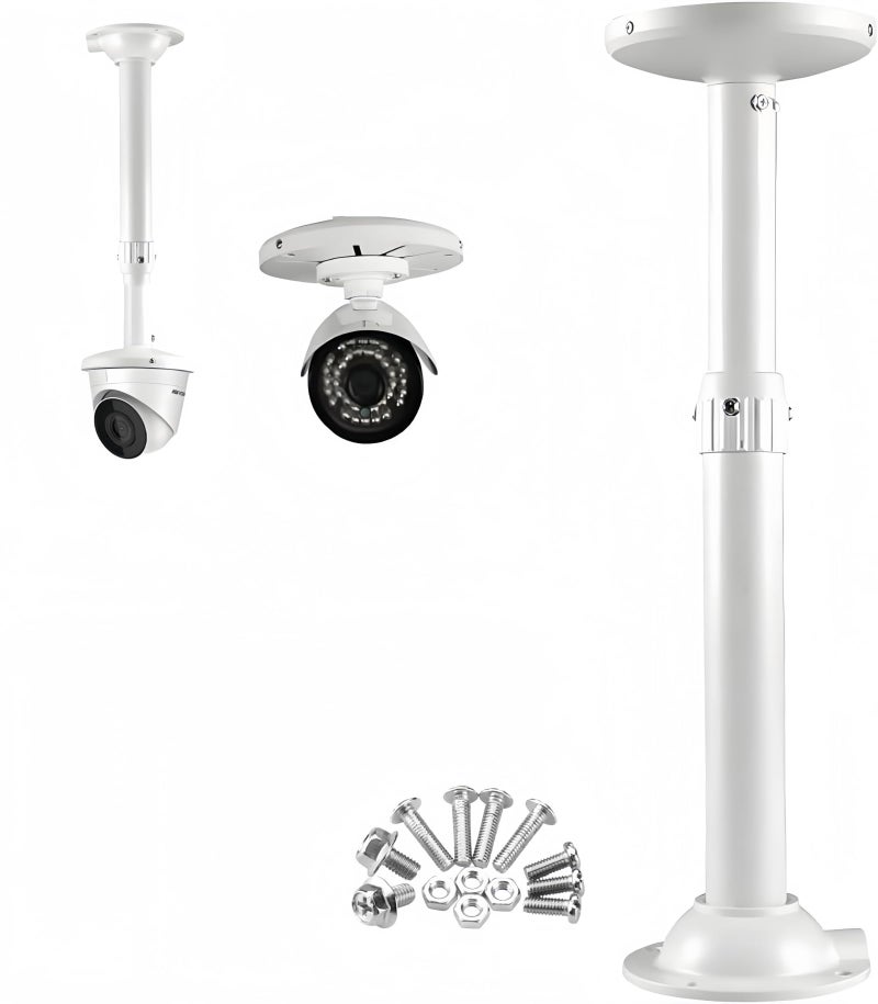 CTXSumTec 11.8"-23.6" Telescopic Adjustable I-Shaped Security Camera Wall Ceiling Mount Bracket, Dome Camera Mount Universal Camera Wall Mounting Bracket for CCTV Security Camera/IP Camera - Image 1