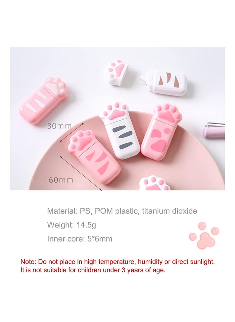 SYOSI - Correction Tape,  6 Pack Milk Cat Claw Cartoon Correction Tape, Cute Girl Net Red Correction Tape, Mini Correction Tape, for Kids Students Writing Office School Supplies - Image 1