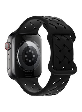 Silicone Sport Watch Strap/Watchband for Apple iWatch Series 9/Ultra 2/SE 42/44/45/49mm Black - pzsku/Z6E7B6B7342868FB7E106Z/45/_/1713327521/976bf1ed-6e1d-45a0-a6a6-a933f0d214f0