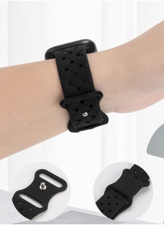 CoomBe Silicone Sport Watch Strap/Watchband for Apple iWatch Series 9/Ultra 2/SE 42/44/45/49mm Black  - Image 2