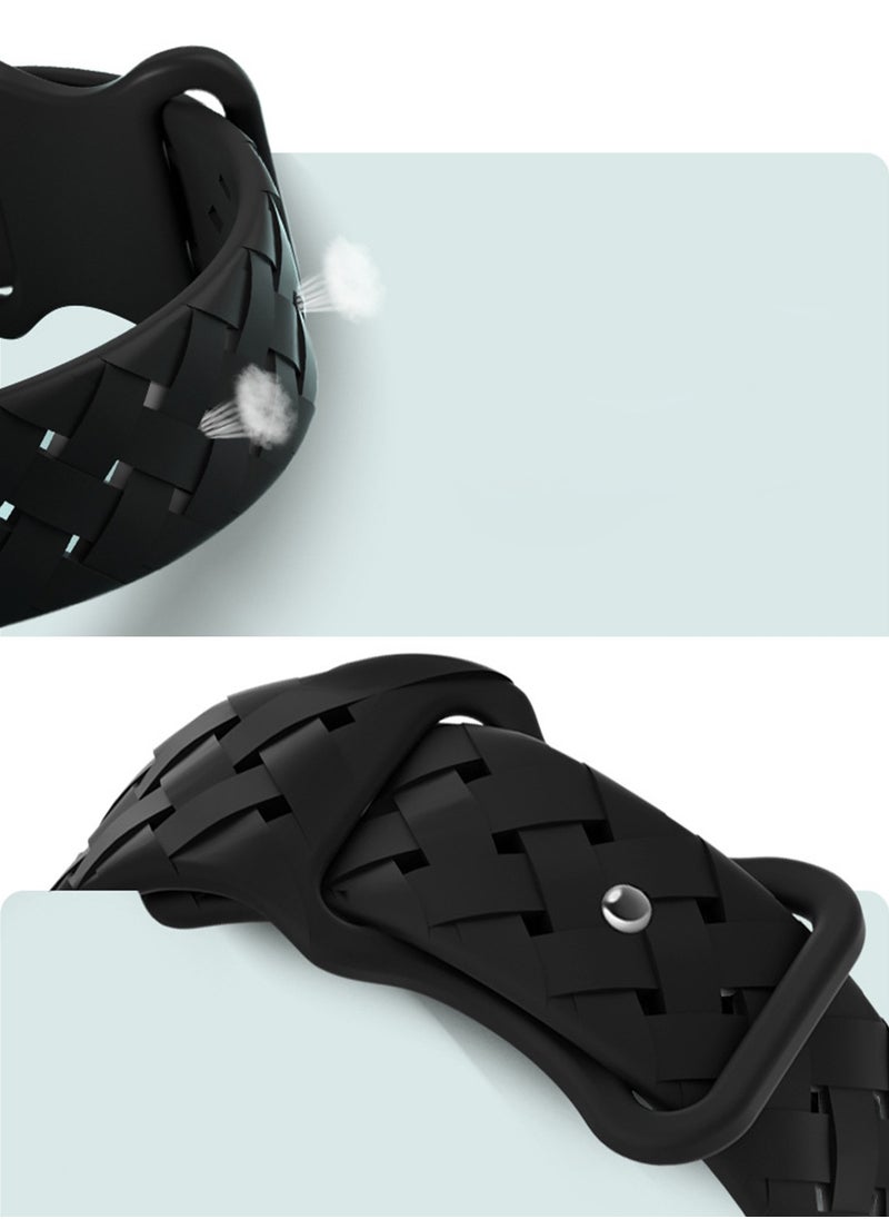 CoomBe - Silicone Sport Watch Strap/Watchband for Apple iWatch Series 9/Ultra 2/SE 42/44/45/49mm Black - Image 1