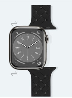 CoomBe Silicone Sport Watch Strap/Watchband for Apple iWatch Series 9/Ultra 2/SE 42/44/45/49mm Black  - Image 4