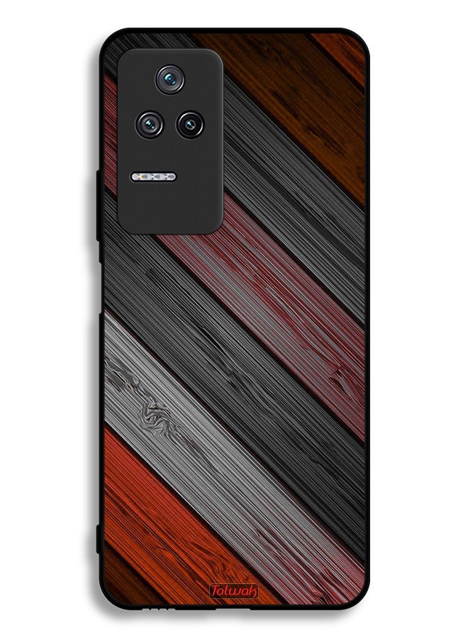 Tolwak Xiaomi Redmi K40S Protective Case Cover Colored Wooden Pattern - Image 2