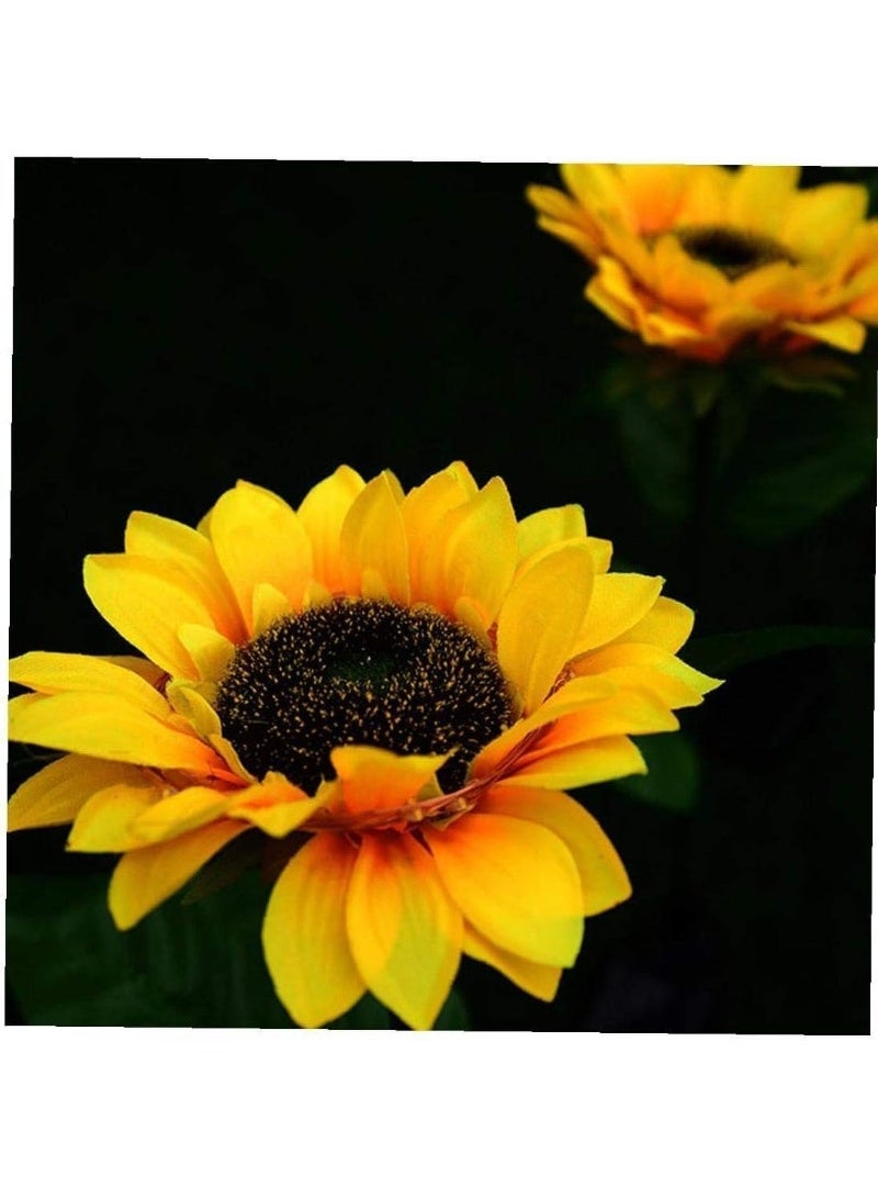 Tanyaz LED Solar Lights,Dazzle Bright Sunflower Shape Solar LED Lights,Garden Waterproof Decorative With Stake For Outdoor Yard Pathway Outside Patio Lawn - Image 2