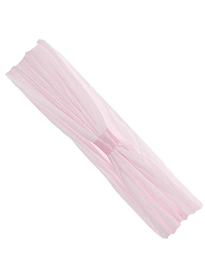 Wee Ones Wee Ones Baby Girls' Add-a-Bow Soft Stretch Nylon Baby Band, Light Pink, 0-6 Months 