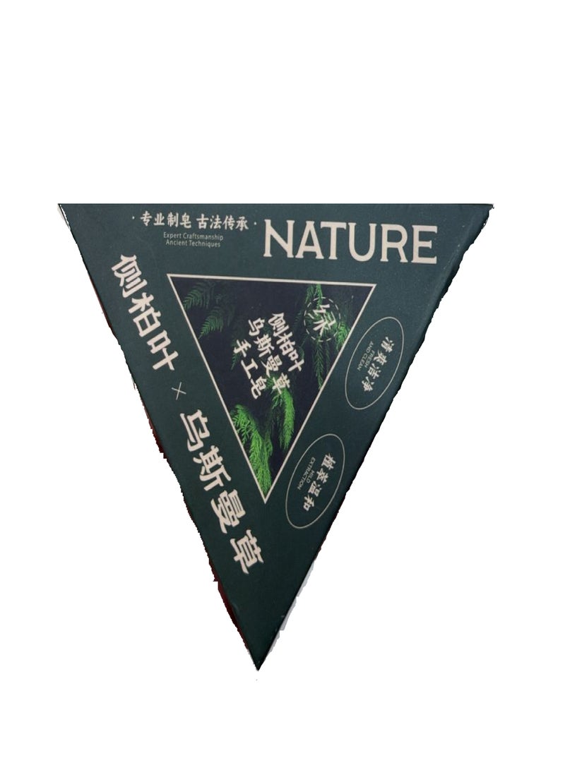 طبيعة صابون شامبو ناتشر تراينجل، صابون ناتشر سيفن الأخضر، صابون عشب عثمان، مهدئ ومقوي للشعر للنساء والرجال (قطعة واحدة) - Image 1