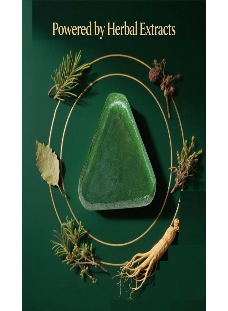 طبيعة صابون شامبو ناتشر تراينجل، صابون ناتشر سيفن الأخضر، صابون عشب عثمان، مهدئ ومقوي للشعر للنساء والرجال (قطعة واحدة) - Image 2