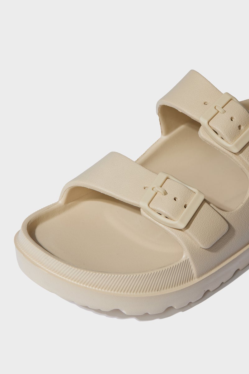 DeFacto Beige Woman Woman Flat Sole Eva Slippers Casual - Image 5